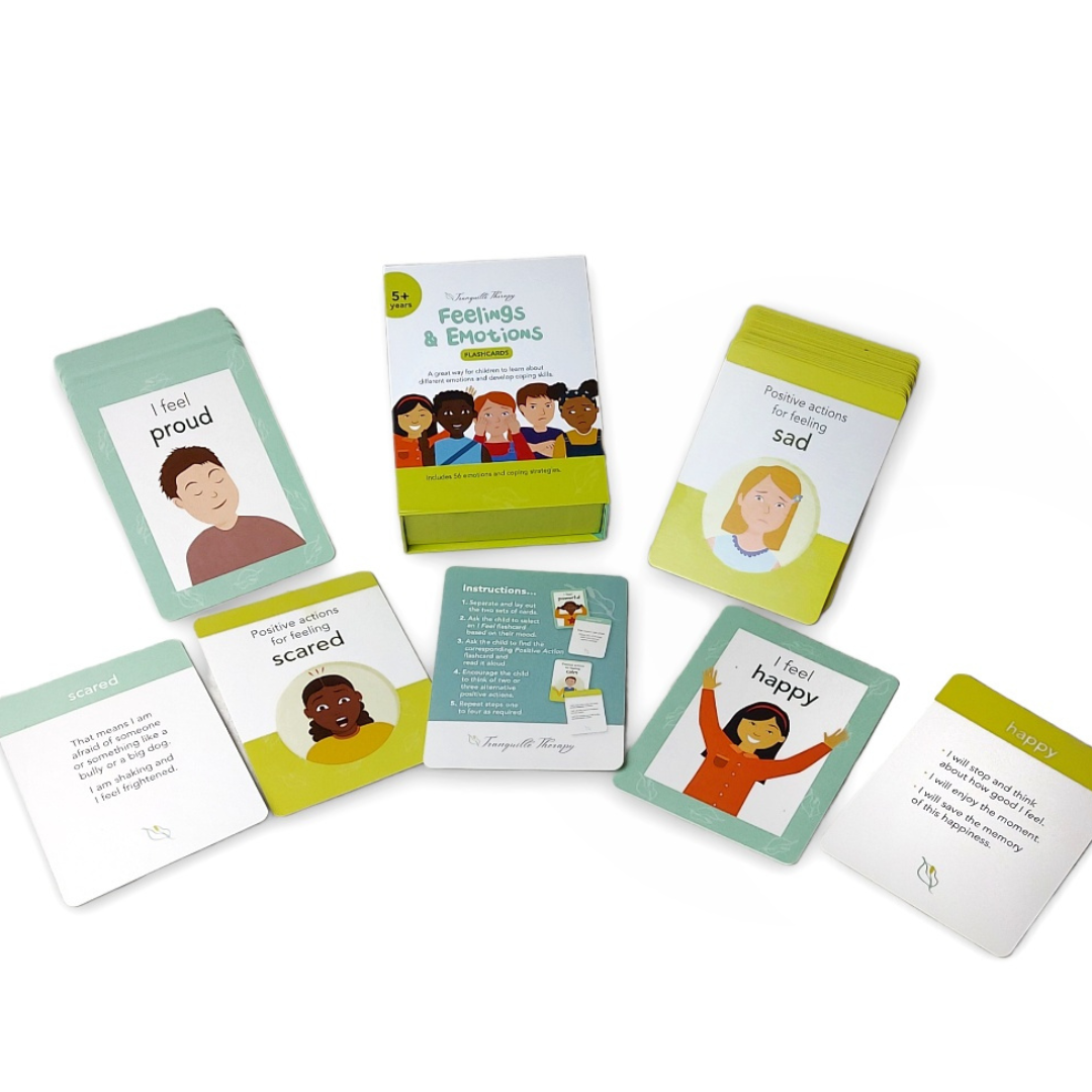 Tranquille Therapy Feelings and Emotions Flash Cards